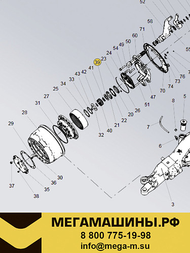 Шайба упорная бортового редуктора SITRAK 6x6 (мост MVP09) 711W90714-0494