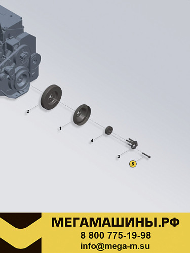 Болт крепления шкива/демпфера коленвала CUMMINS ISM11 Shacman X3000 3896790