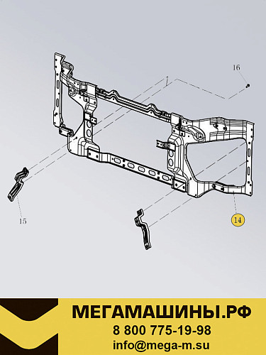 Каркас бампера FAW J7 тягач в сборе 2803310A2000/A