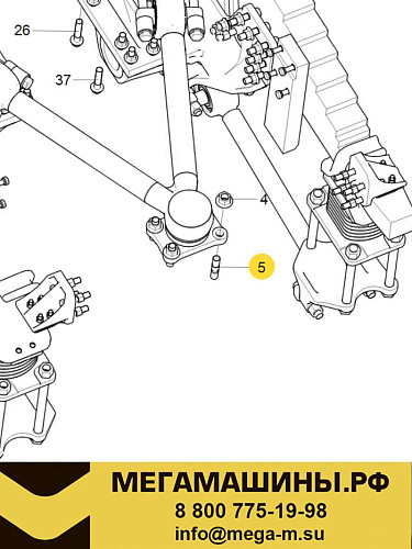Шпилька крепления кронштейна V-образной штанги WG9725520231 М18х80