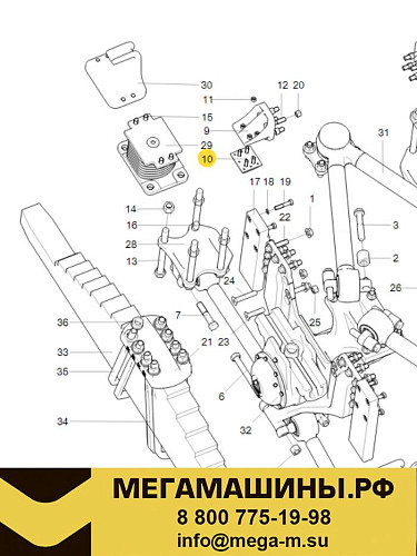 Отбойник задней рессоры HOWO T5G / Sitrak C7H WG9725520727