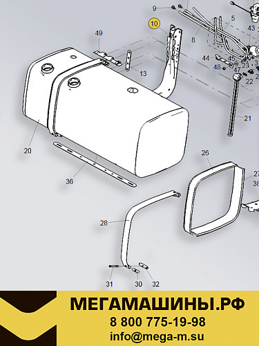 Кронштейн топливного бака SITRAK C7H 810-41801-5487 /Оригинал