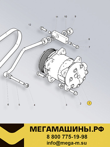 Компрессор кондиционера HOWO HW76 WG1500139016