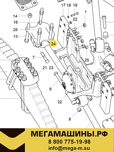Винт крепления балансира SITRAK C7H WG9925521014 (класс прочности 10.9)