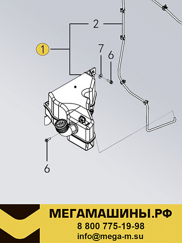 Бачок омывателя DongFeng GX c насосом 3747910-C6100