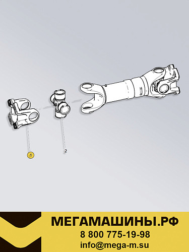 Фланец карданного вала ф165мм, 4 отв, с насечками, под крест. 57х143
