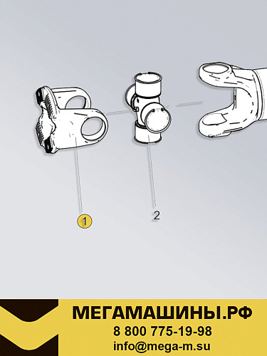 Фланец карданного вала SITRAK C7H ф180мм, 4 отв, с насечками, под крест. 70х178 WG9370313010