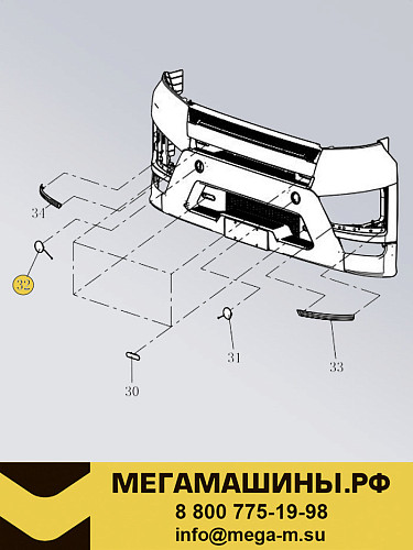 Крышка крюка буксировочного FAW J7 правая 2803092-2000/E