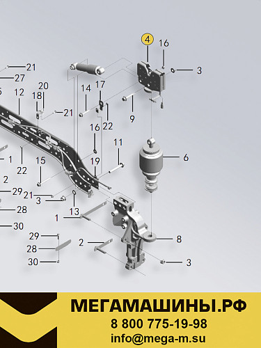 Замок под кабину (гидрозамок запора кабины) DongFeng GX левый 5002160-C6200