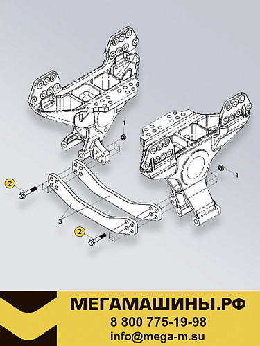 Болт крепления поперечины балансира FAW J6 6x6 Q18520105T