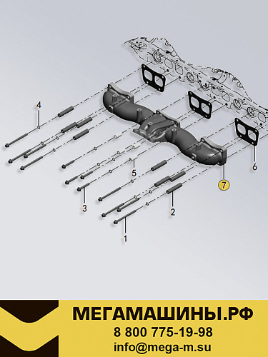 Коллектор выпускной CUMMINS ISZ520 / Z14 DongFeng GX C6302867