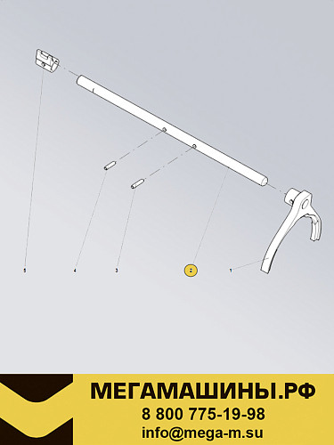 Вал вилки переключения 1-2 передач KПП HW HW25712XST WG2212220054
